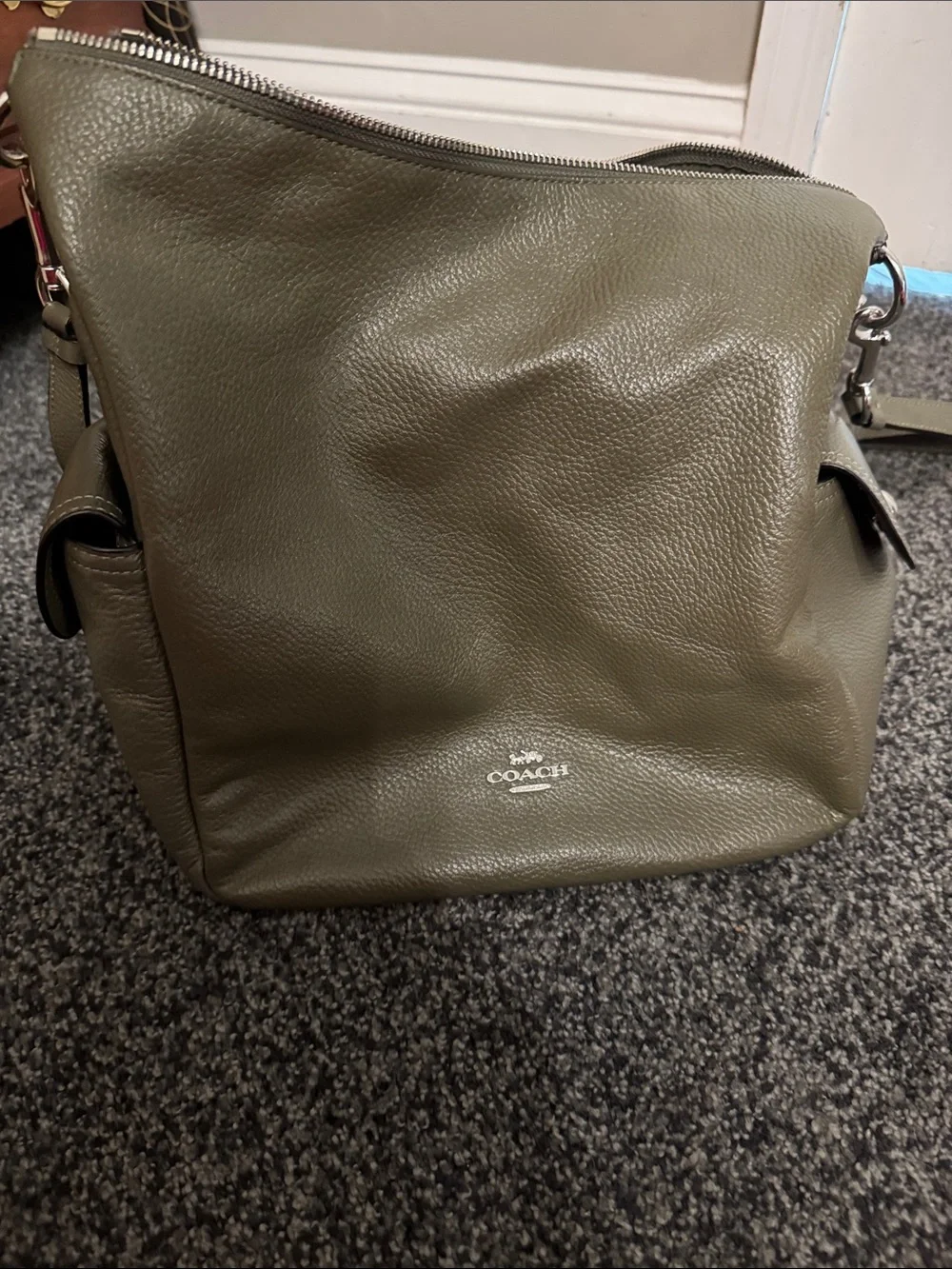 Coach Olive Pebbled Leather Messenger Crossbody